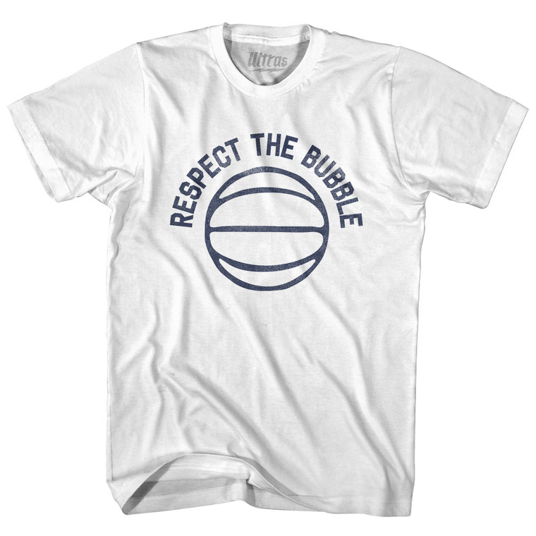 Respect The Bubble Adult Cotton T-Shirt - White