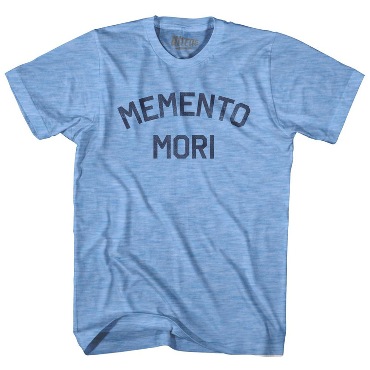 Memento Mori Adult Tri-Blend T-Shirt - Athletic Blue