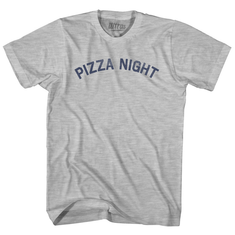 Pizza Night Youth Cotton T-shirt - Grey Heather