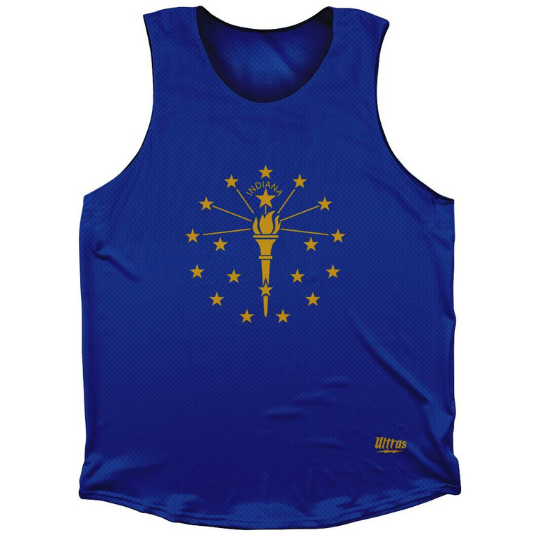 Indiana State Flag Athletic Tank Top - Blue