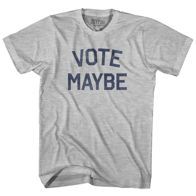 Vote Maybe Womens Cotton Junior Cut T-Shirt - Grey Heather