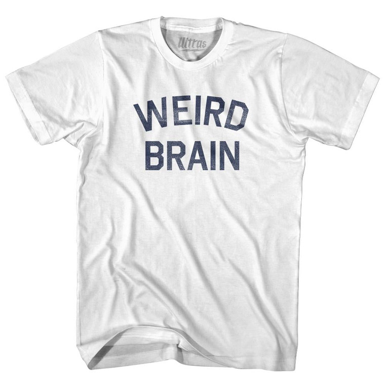 Weird Brain Womens Cotton Junior Cut T-Shirt - White