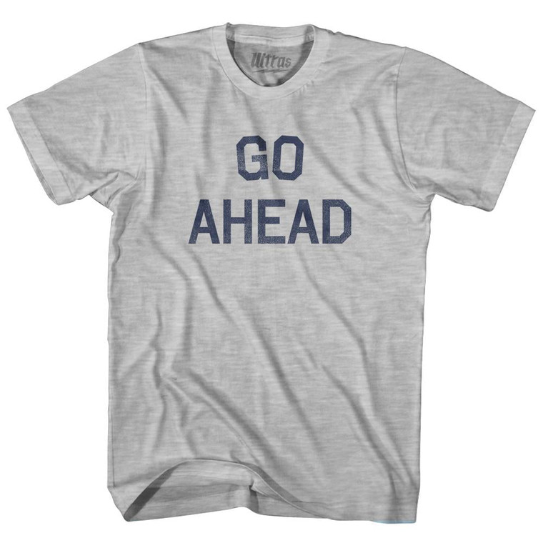 Go Ahead Womens Cotton Junior Cut T-Shirt - Grey Heather