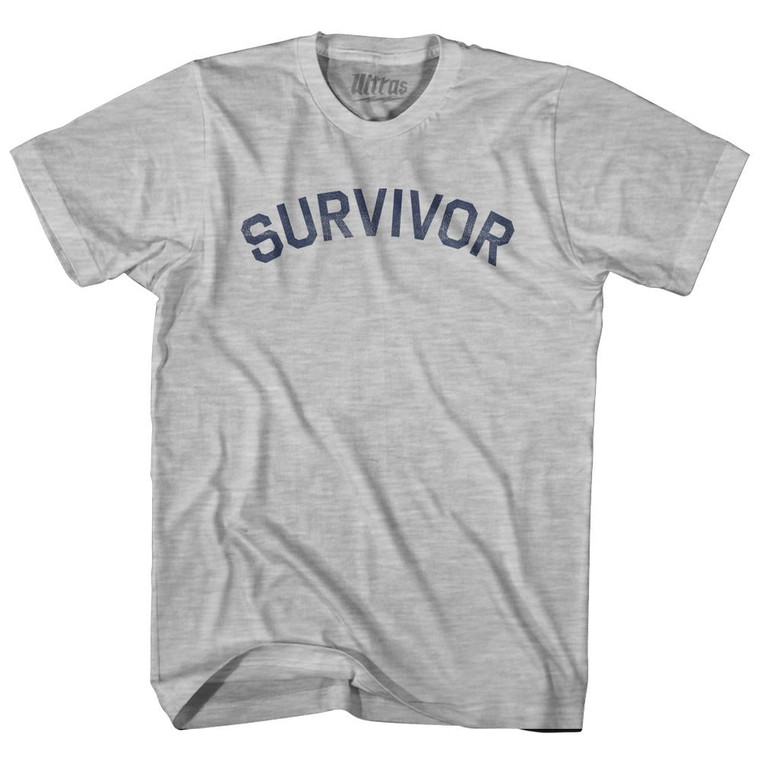 Survivor Womens Cotton Junior Cut T-Shirt - Grey Heather