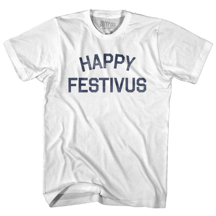 Happy Festivus Adult Cotton T-Shirt - White