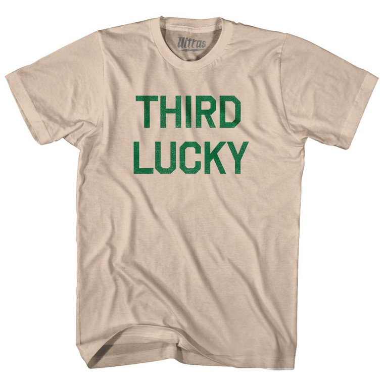 Third Lucky Adult Cotton T-Shirt - Creme