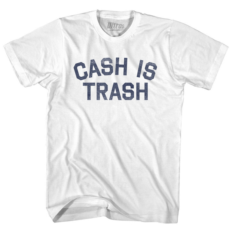 Cash Is Trash Youth Cotton T-shirt - White