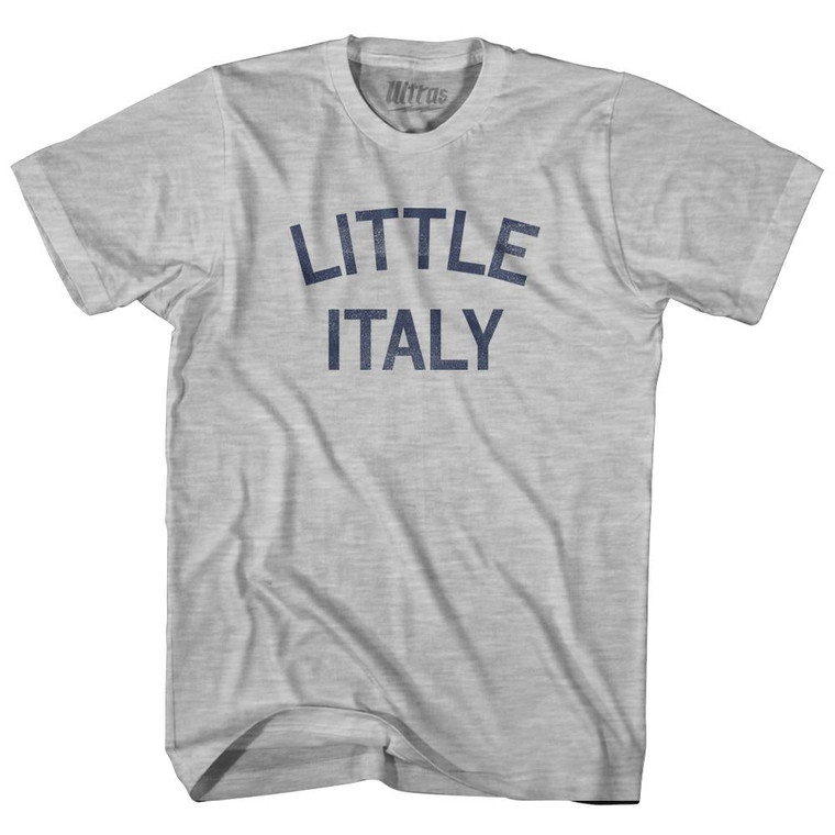 Little Italy Womens Cotton Junior Cut T-Shirt - Grey Heather