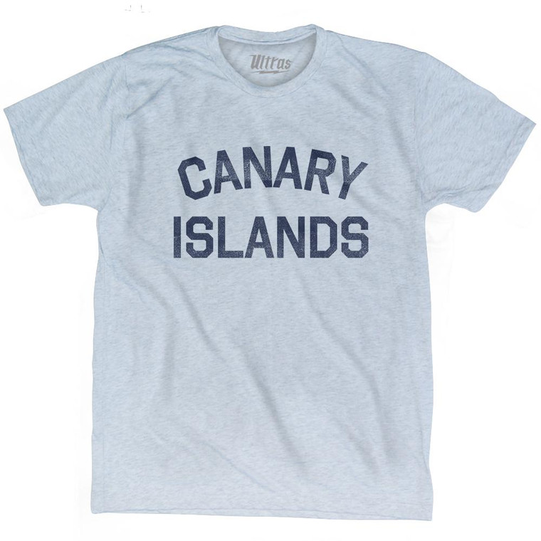 Canary Islands Adult Tri-Blend T-Shirt - Athletic White