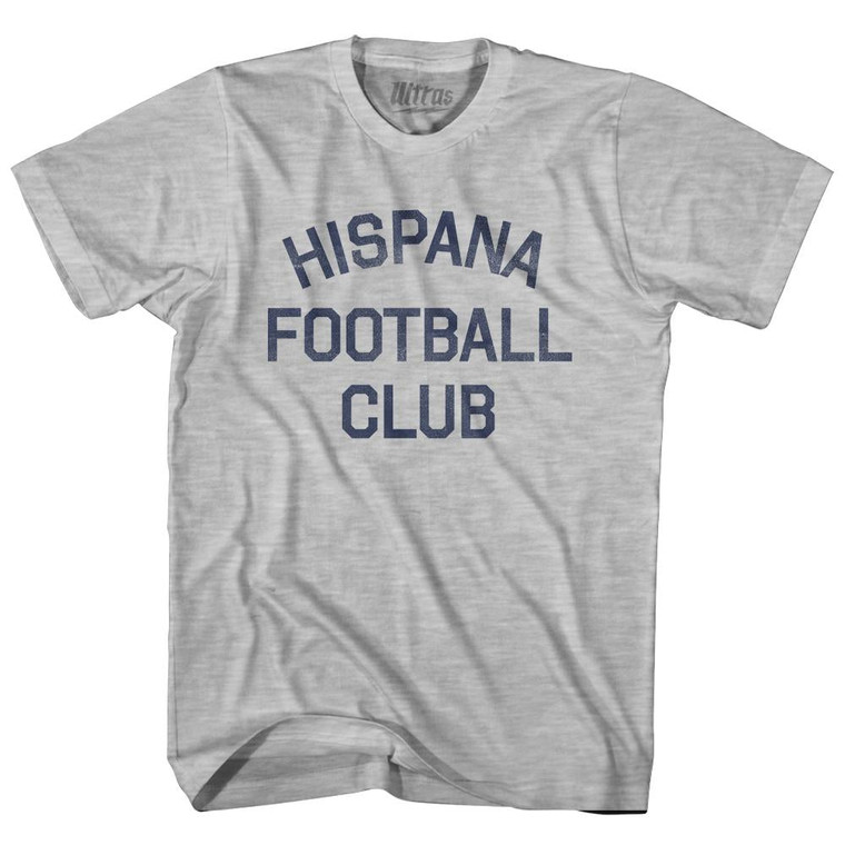 Hispana Football Club Adult Cotton T-Shirt - Grey Heather