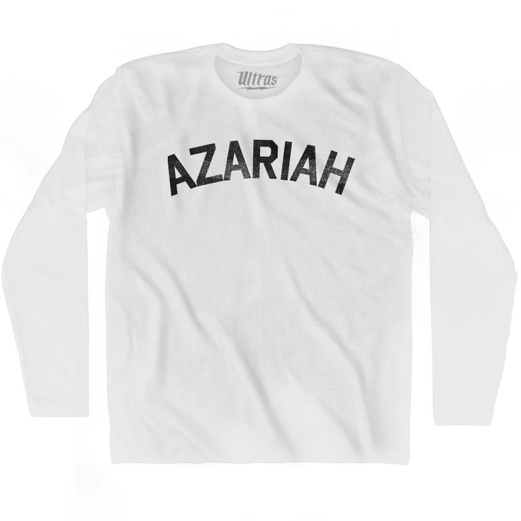 Azariah Adult Cotton Long Sleeve T-Shirt - White