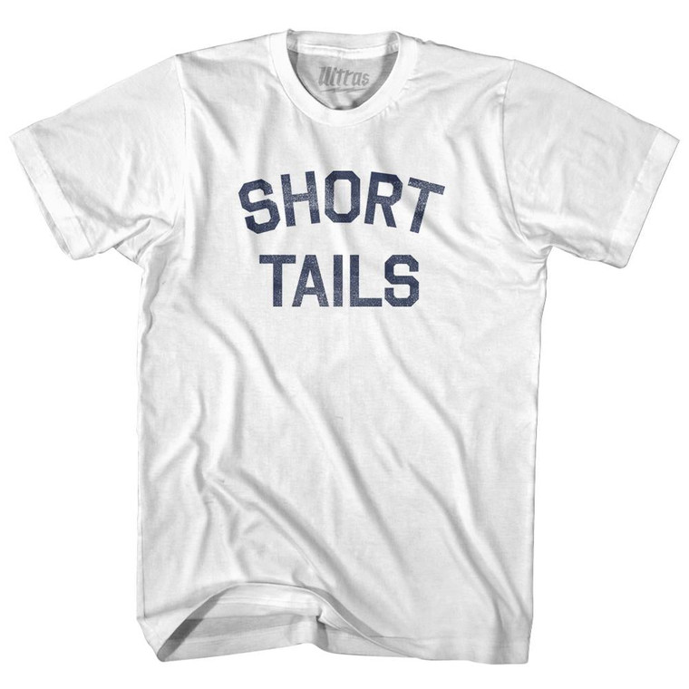 Short Tails Adult Cotton T-Shirt - White