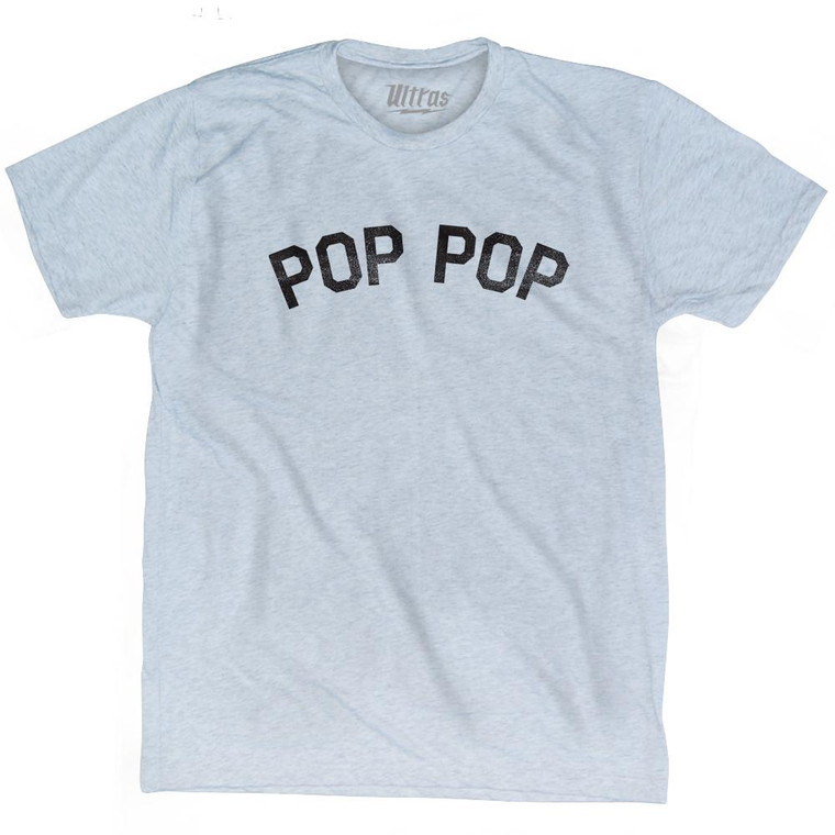 Pop Pop Adult Tri-Blend T-Shirt - Athletic White