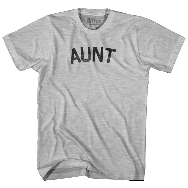 Aunt Womens Cotton Junior Cut T-Shirt - Grey Heather