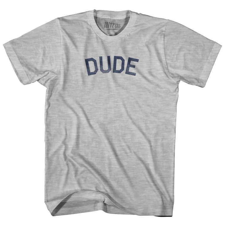 Dude Womens Cotton Junior Cut T-Shirt - Grey Heather