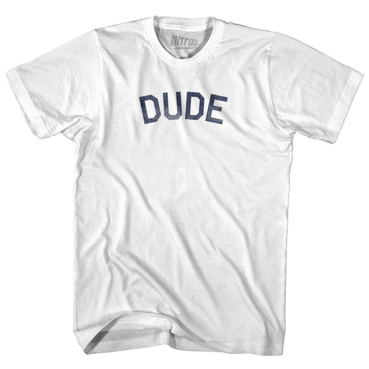 Dude Womens Cotton Junior Cut T-Shirt - White