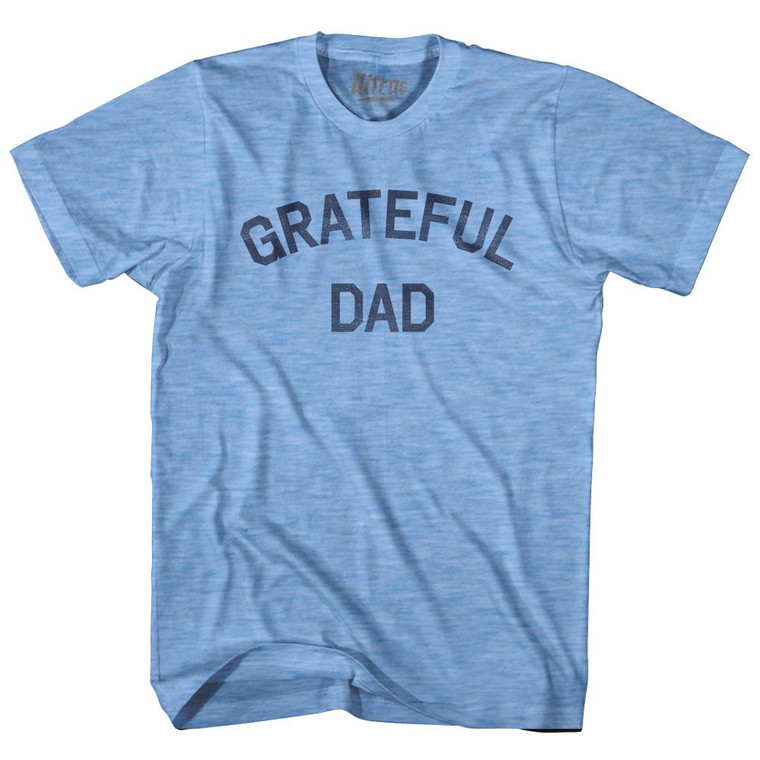 Grateful Dad Adult Tri-Blend T-Shirt - Athletic Blue