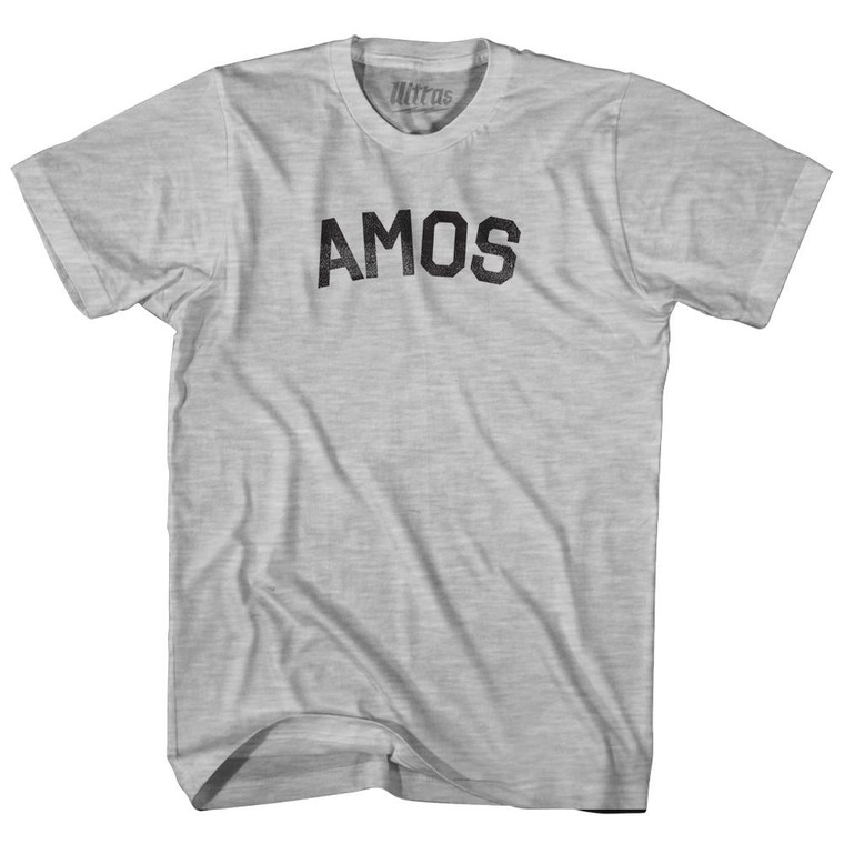 Amos Adult Cotton T-Shirt - Grey Heather