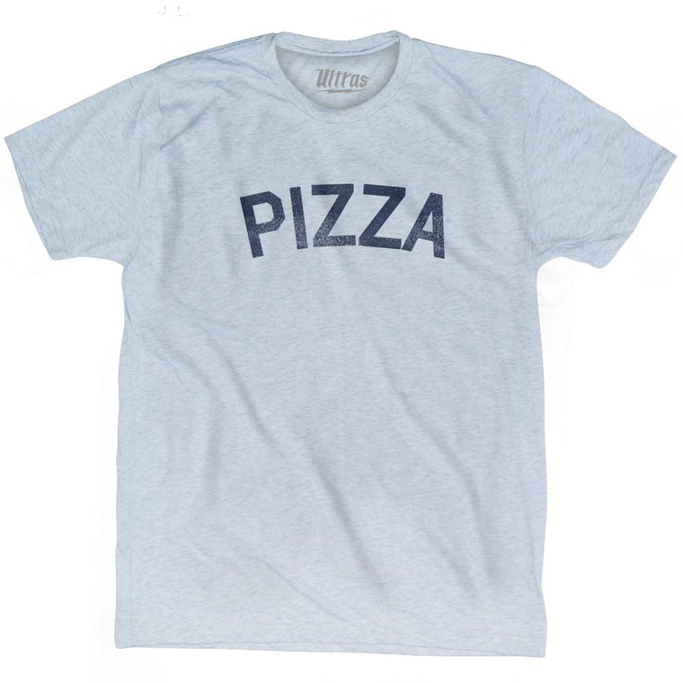 Pizza Adult Tri-Blend T-Shirt - Athletic White