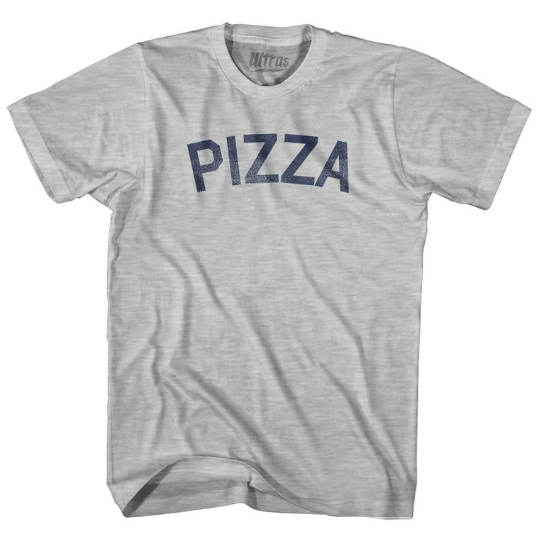 Pizza Womens Cotton Junior Cut T-Shirt - Grey Heather