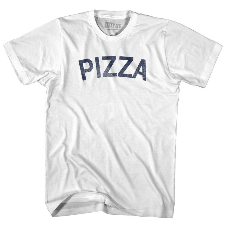 Pizza Womens Cotton Junior Cut T-Shirt - White