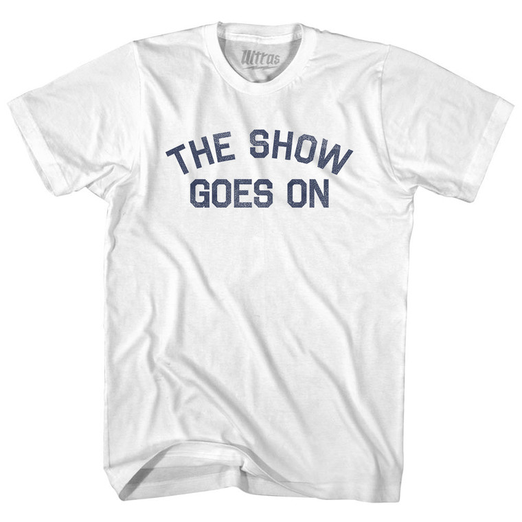 The Show Goes On Youth Cotton T-shirt - White