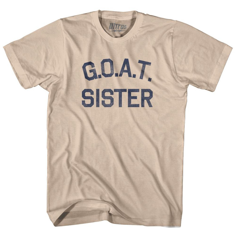 G.O.A.T (GOAT) Sister Adult Cotton T-Shirt - Creme