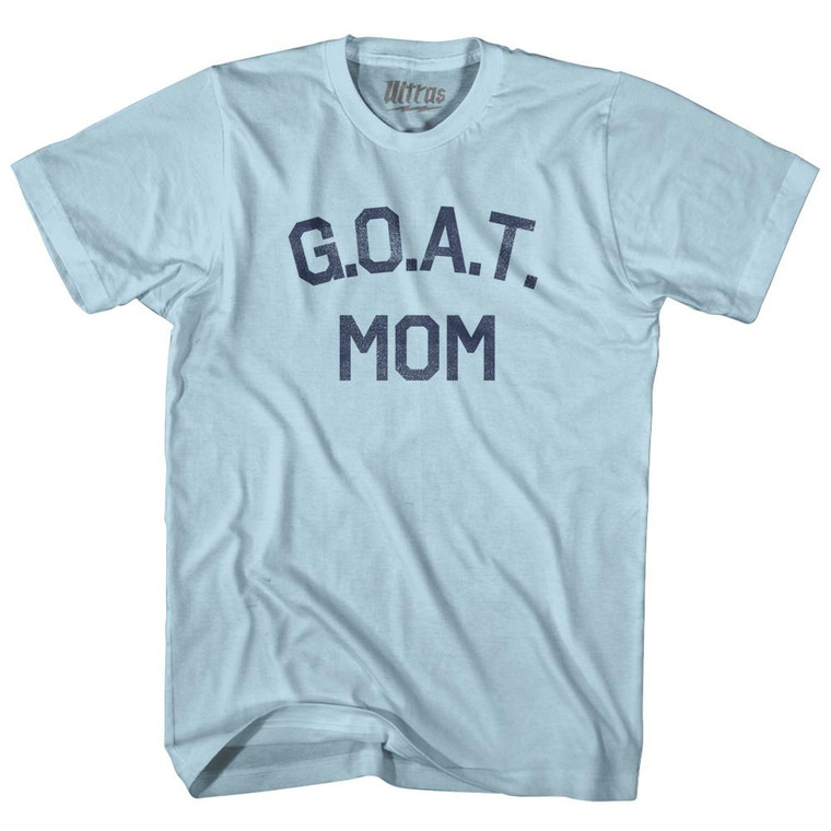 G.O.A.T (GOAT) Mom Adult Cotton T-Shirt - Light Blue
