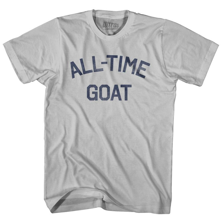 All Time G.O.A.T (GOAT) Adult Cotton T-Shirt - Cool Grey