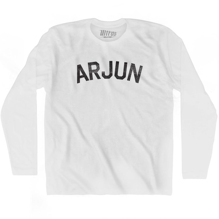 Arjun Adult Cotton Long Sleeve T-shirt - White