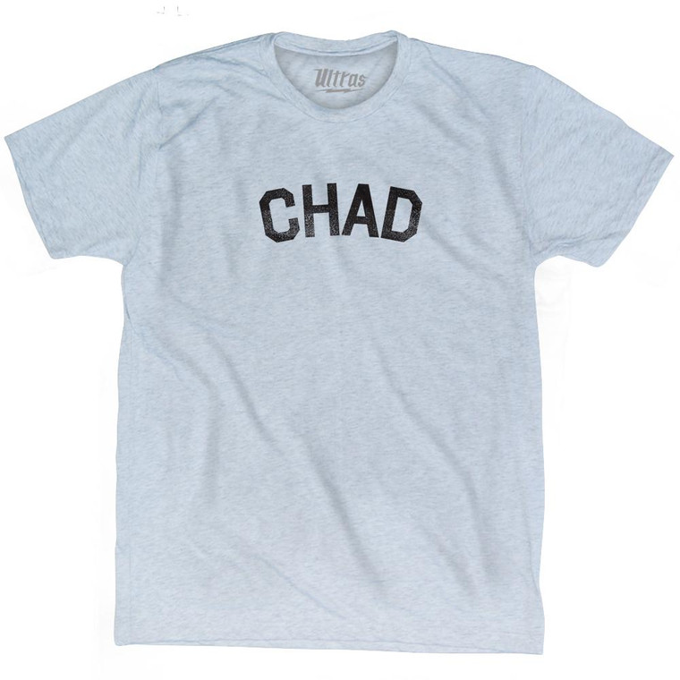 Chad Adult Tri-Blend T-Shirt - Athletic White