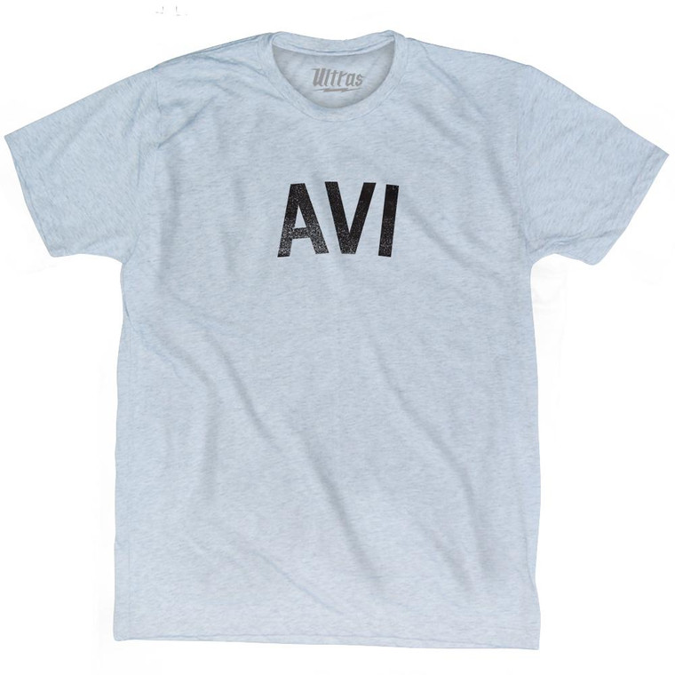 Avi Adult Tri-Blend T-Shirt - Athletic White