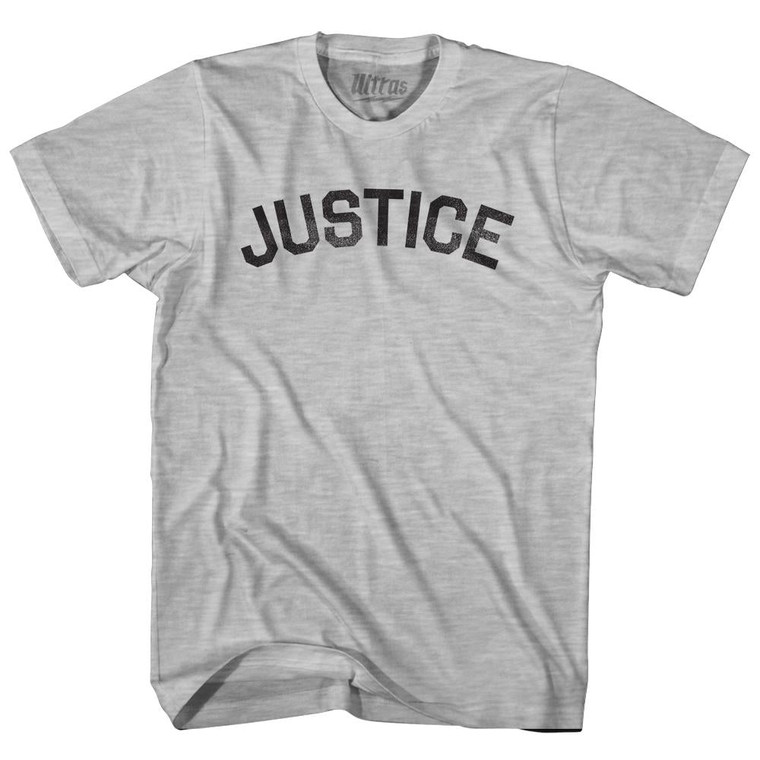 Justice Adult Cotton T-Shirt - Grey Heather