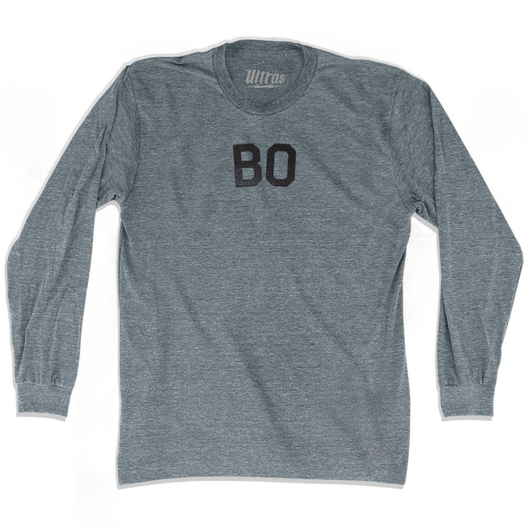 Bo Adult Tri-Blend Long Sleeve T-shirt - Athletic Grey