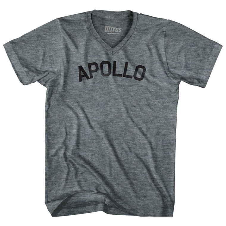 Apollo Adult Tri-Blend V-neck Womens Junior Cut T-shirt - Athletic Grey
