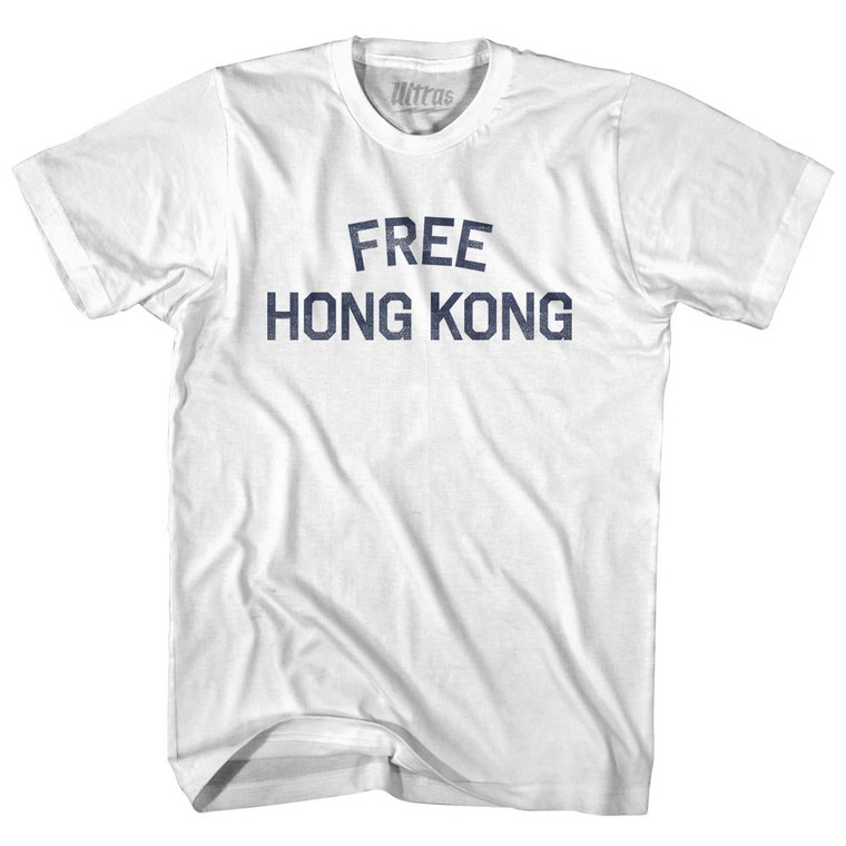 Free Hong Kong Youth Cotton T-Shirt - White