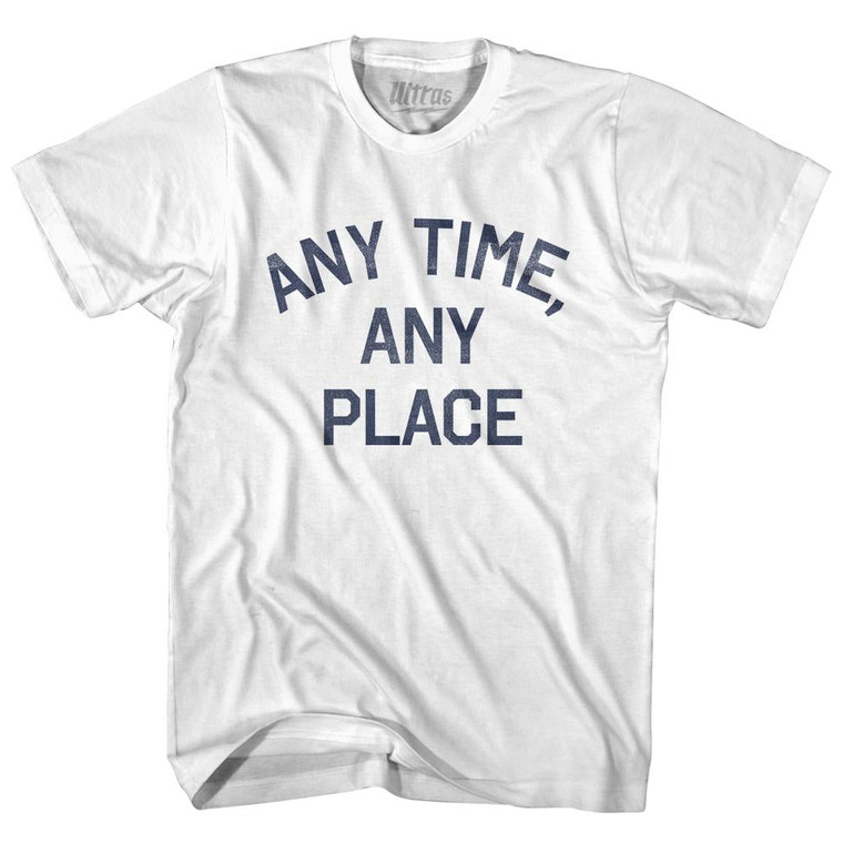 Any Time, Any Place Youth Cotton T-Shirt - White