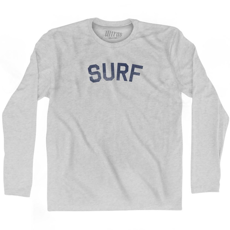 Surf Adult Cotton Long Sleeve T-Shirt - Grey Heather