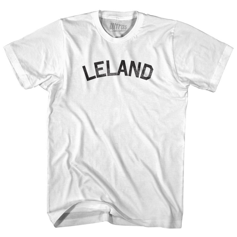 Leland Womens Cotton Junior Cut T-Shirt - White
