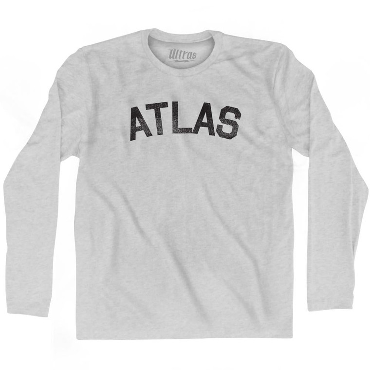 Atlas Adult Cotton Long Sleeve T-Shirt - Grey Heather