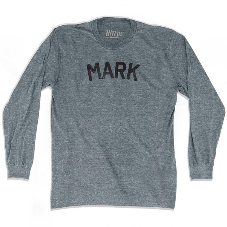 Mark Adult Tri-Blend Long Sleeve T-shirt - Athletic Grey