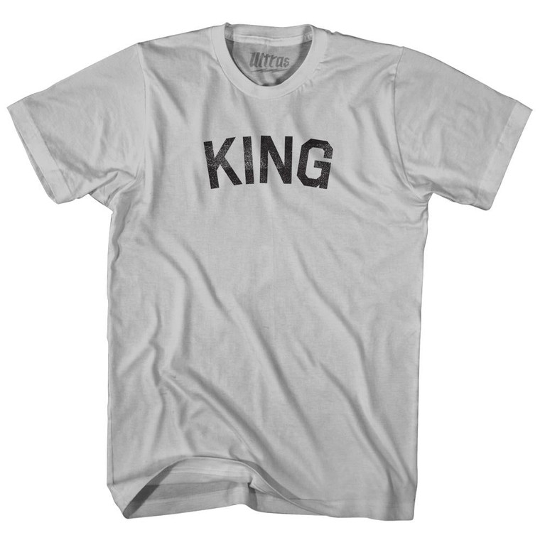 King Adult Cotton T-Shirt - Cool Grey