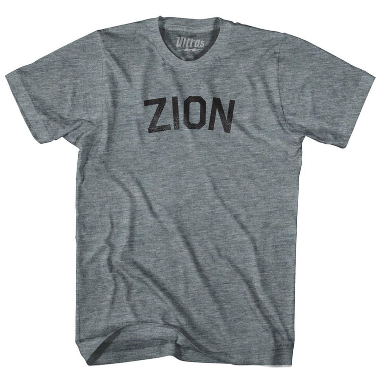 Zion Adult Tri-Blend T-shirt - Athletic Grey