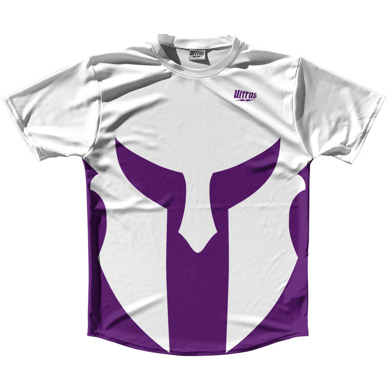 Spartan Running Shirt Track Cross Made In USA - White And Purple Medium