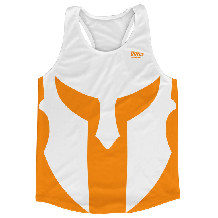 Spartan Running Track Tops Made In USA - White And Orange Tennessee