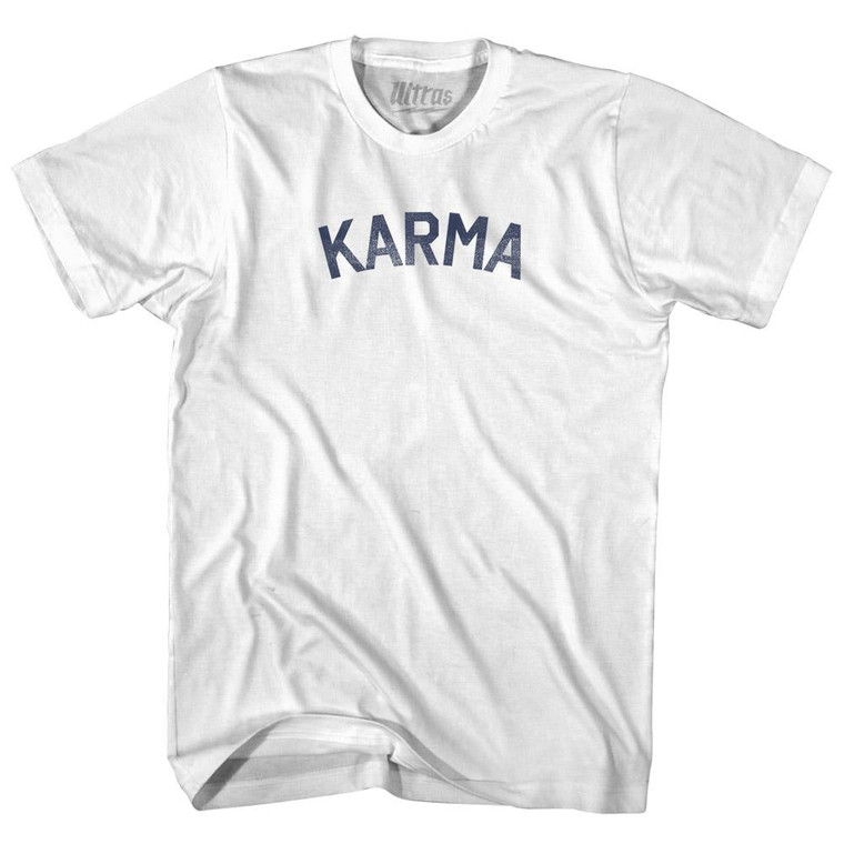 Karma Adult Cotton T-Shirt - White