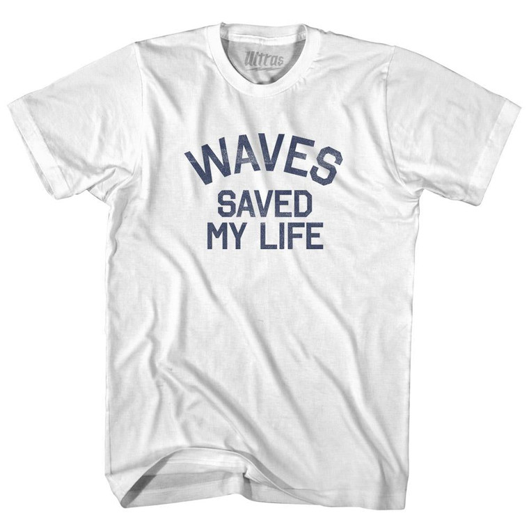 Waves Saved My Life Youth Cotton T-Shirt - White