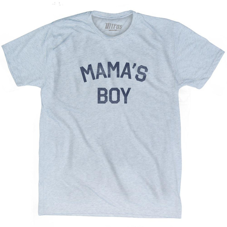 Mama's Boy Adult Tri-Blend Home T-Shirt - Athletic White