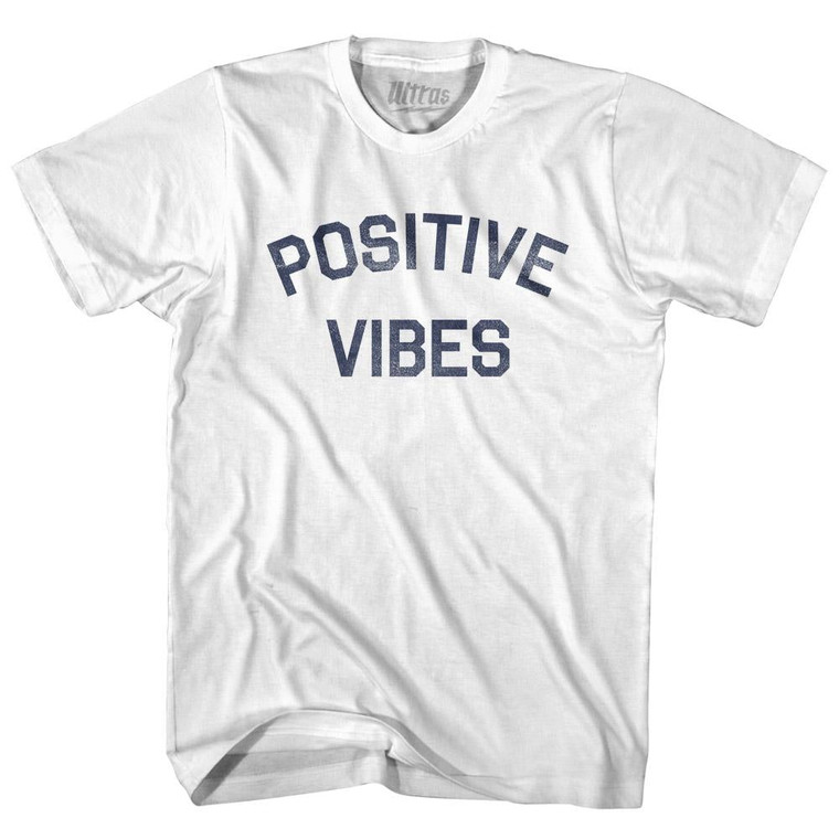 Positive Vibes Youth Cotton T-Shirt - White