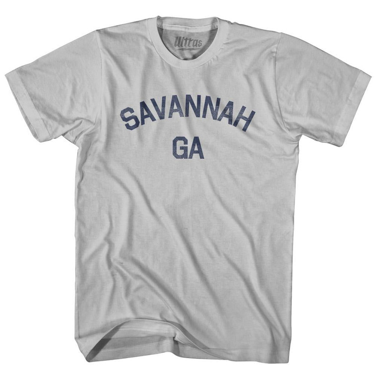 Savannah Ga Adult Cotton T-Shirt - Cool Grey